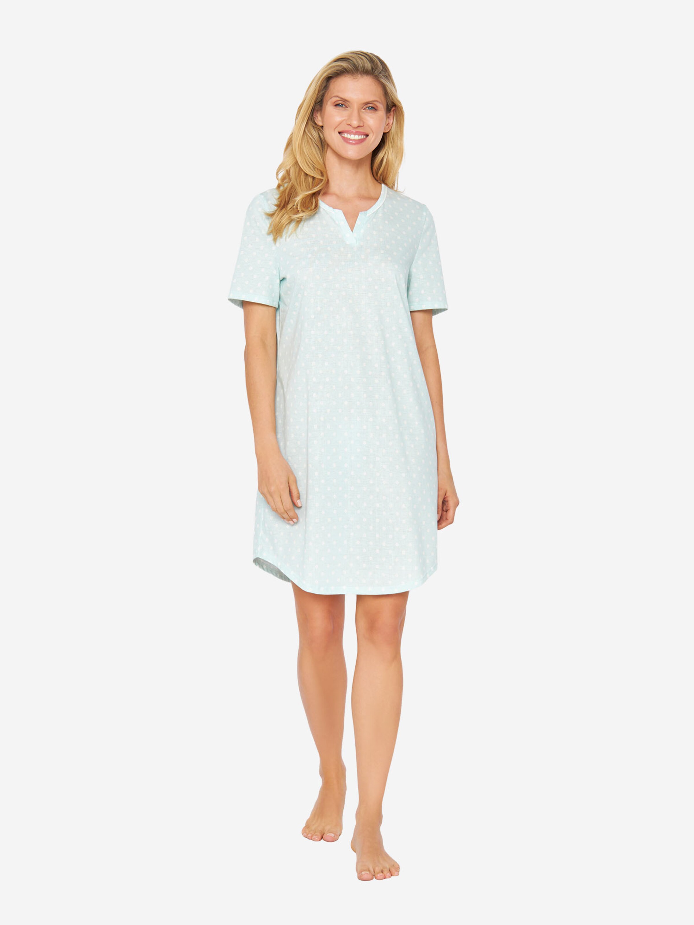 Rösch Nachthemd ' Mustermix ' in Grün: Vorderseite