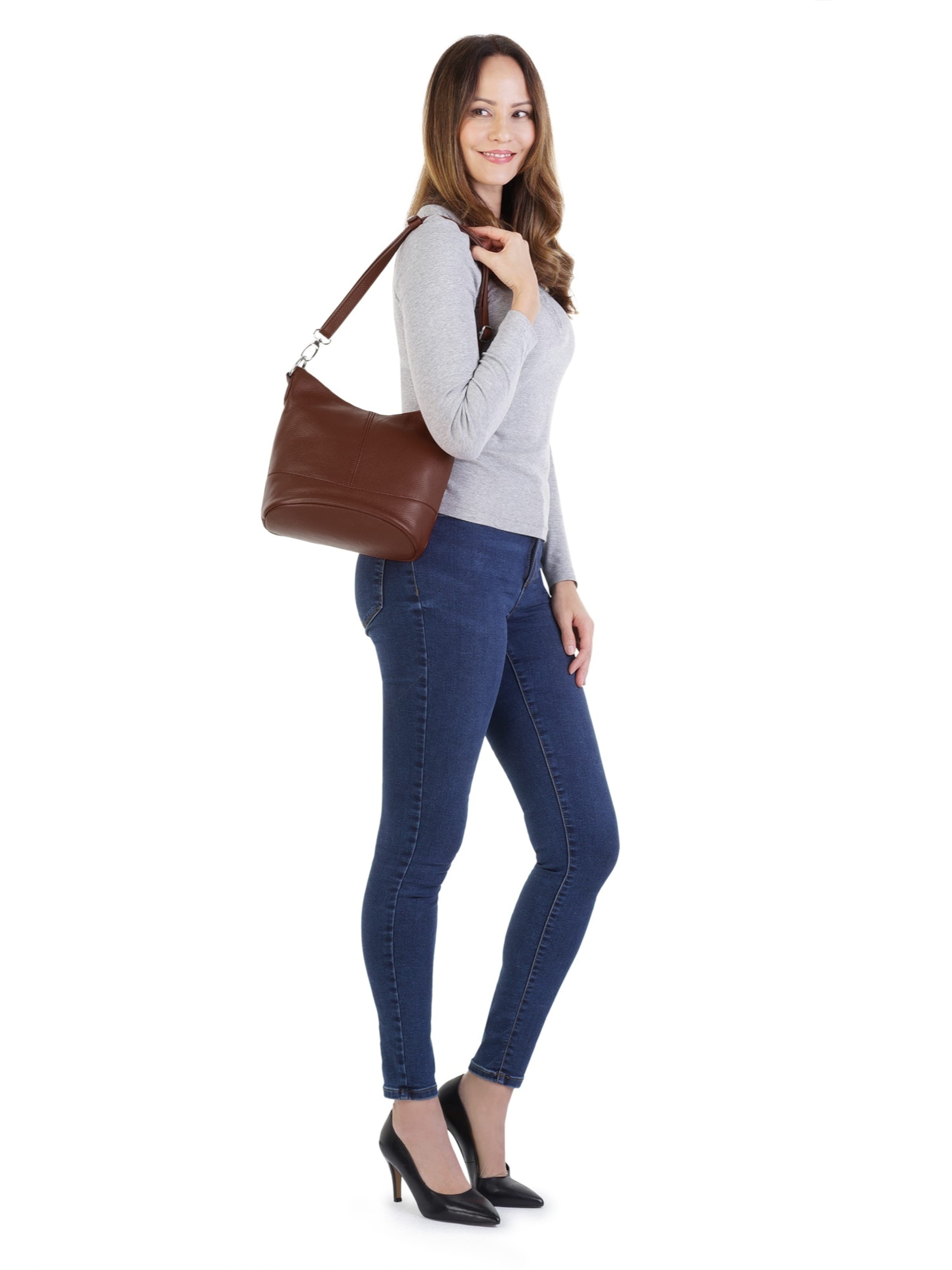 Sac à bandoulière Cluty en marron