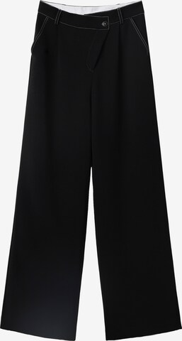 Desigual Loose fit Pleat-front trousers 'Carmencita' in Black: front