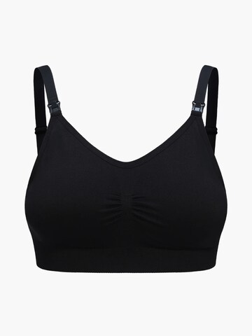 cfab (formerly creamy fabrics) Bralette Bra 'Seamless Still-BH' in Black: front