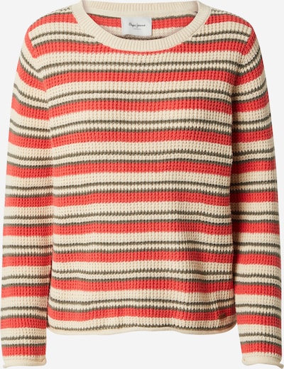 Pepe Jeans Pullover 'GALA' em bege / verde / vermelho, Vista do produto