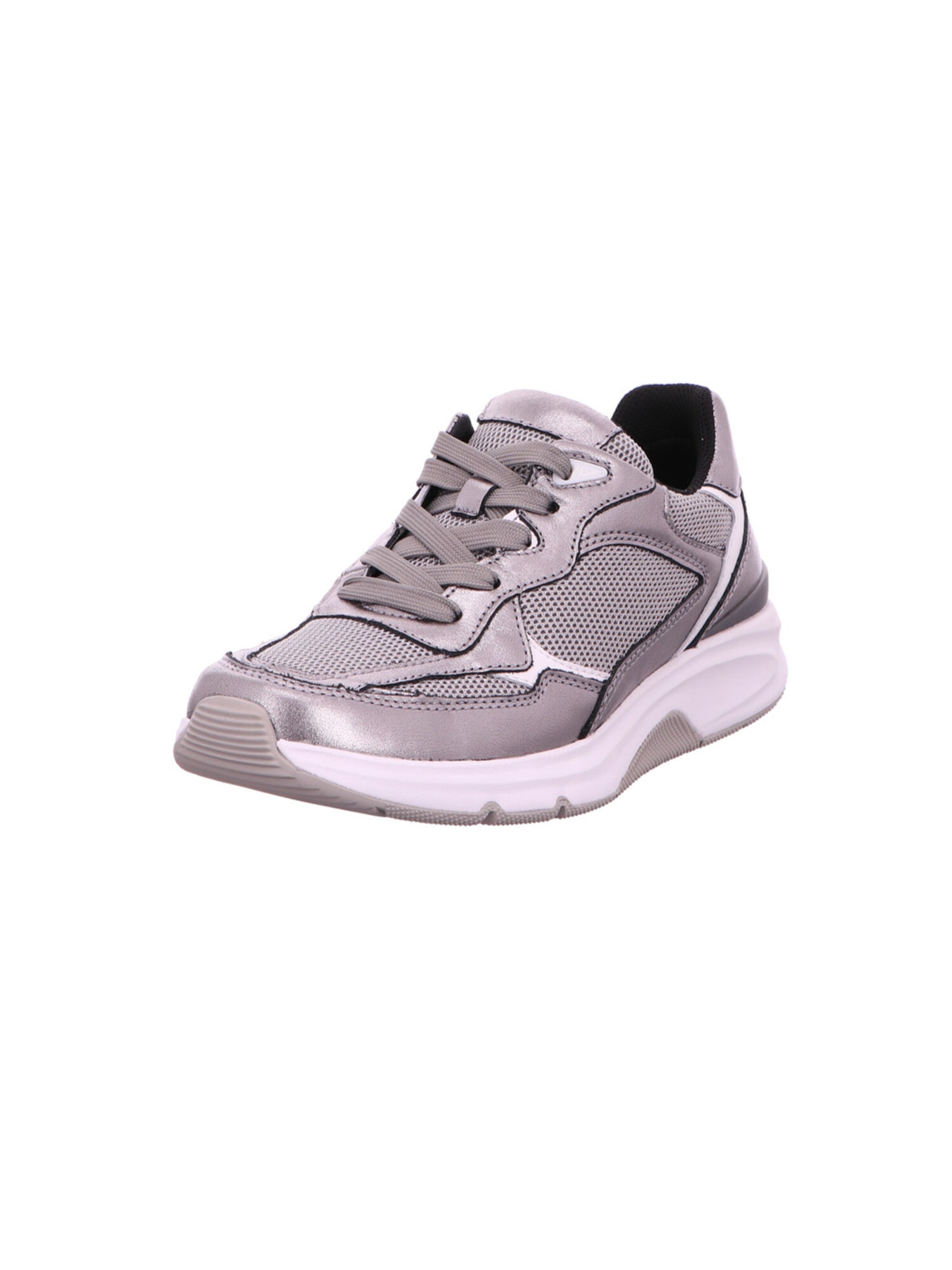GABOR Lace-Up Shoes in Silver: front