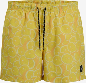 Pantaloncini da bagno 'JPSTMAUI' di JACK & JONES in giallo: frontale