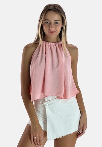Camicia da donna di Elara in rosa: frontale