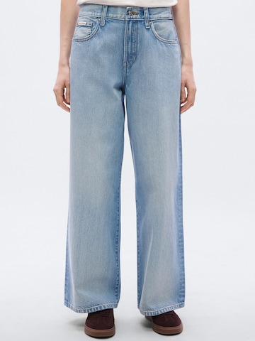Calvin Klein Jeans Wide leg Jeans in Blauw: voorkant