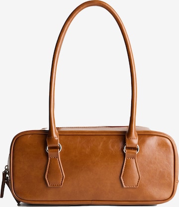 Borsa a mano di Bershka in marrone: frontale