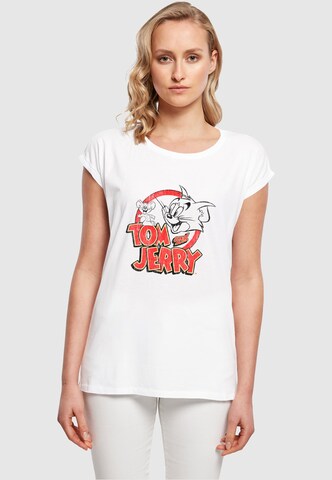 ABSOLUTE CULT T-Shirt 'Tom And Jerry' in Weiß: Vorderseite