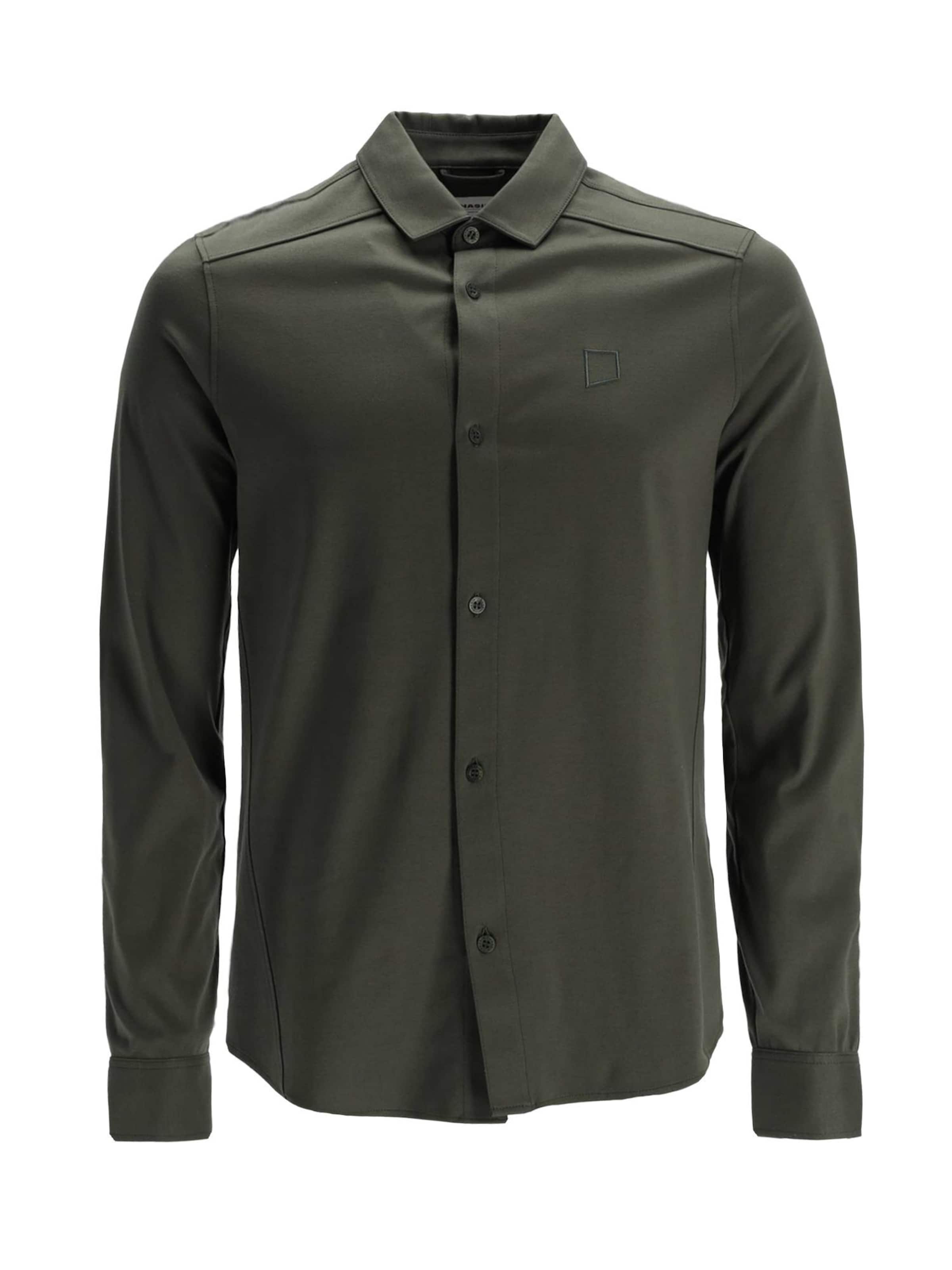 CHASIN' Slim fit Button Up Shirt 'Archer.L Sol' in Green: front