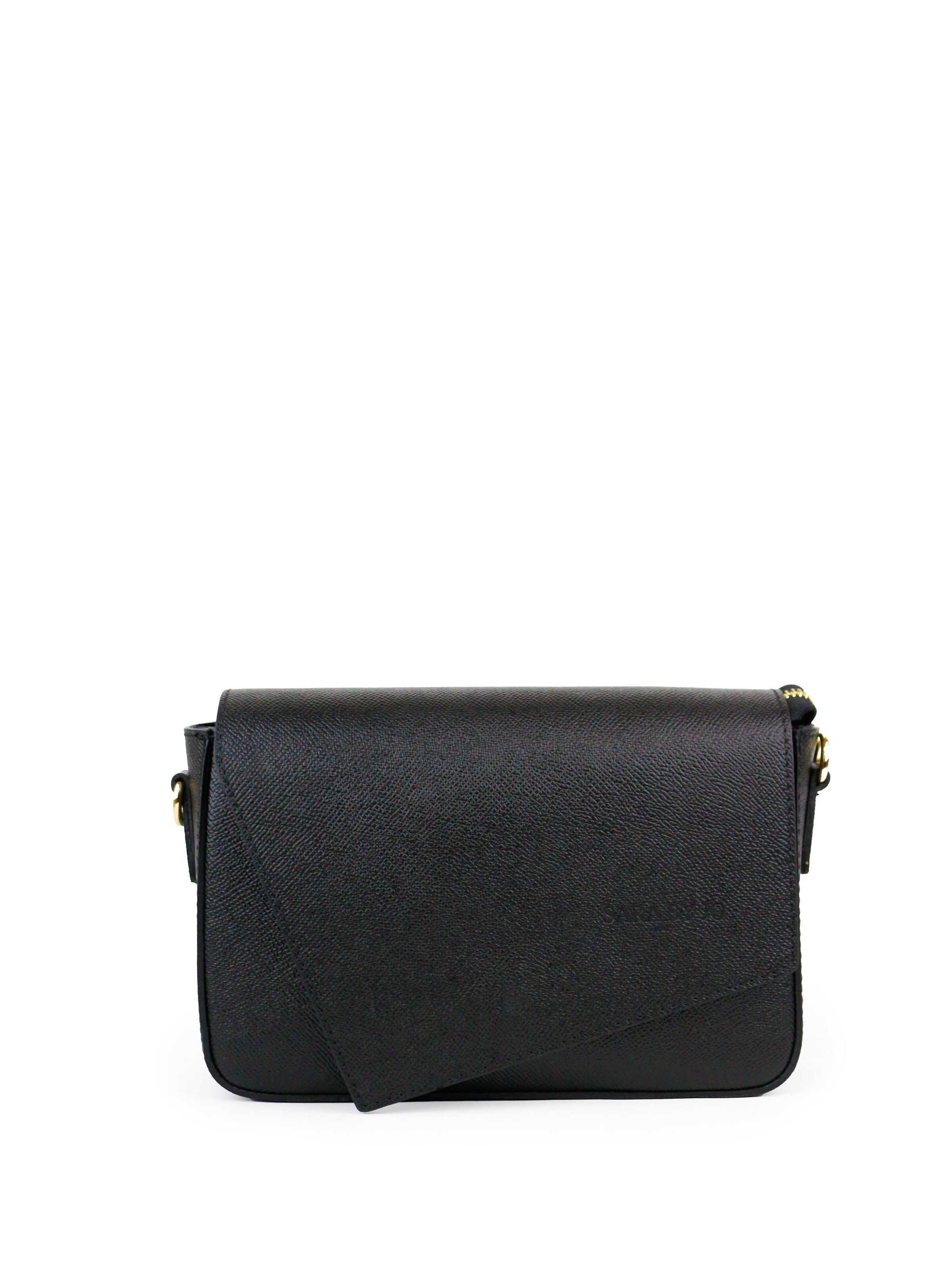 SARA BY JG Skuldertaske 'La Asimmetrica - Made in Italy' i sort: forside
