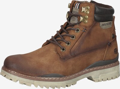 Dockers by Gerli Lace-Up Boots in Cognac / Dark brown, Item view