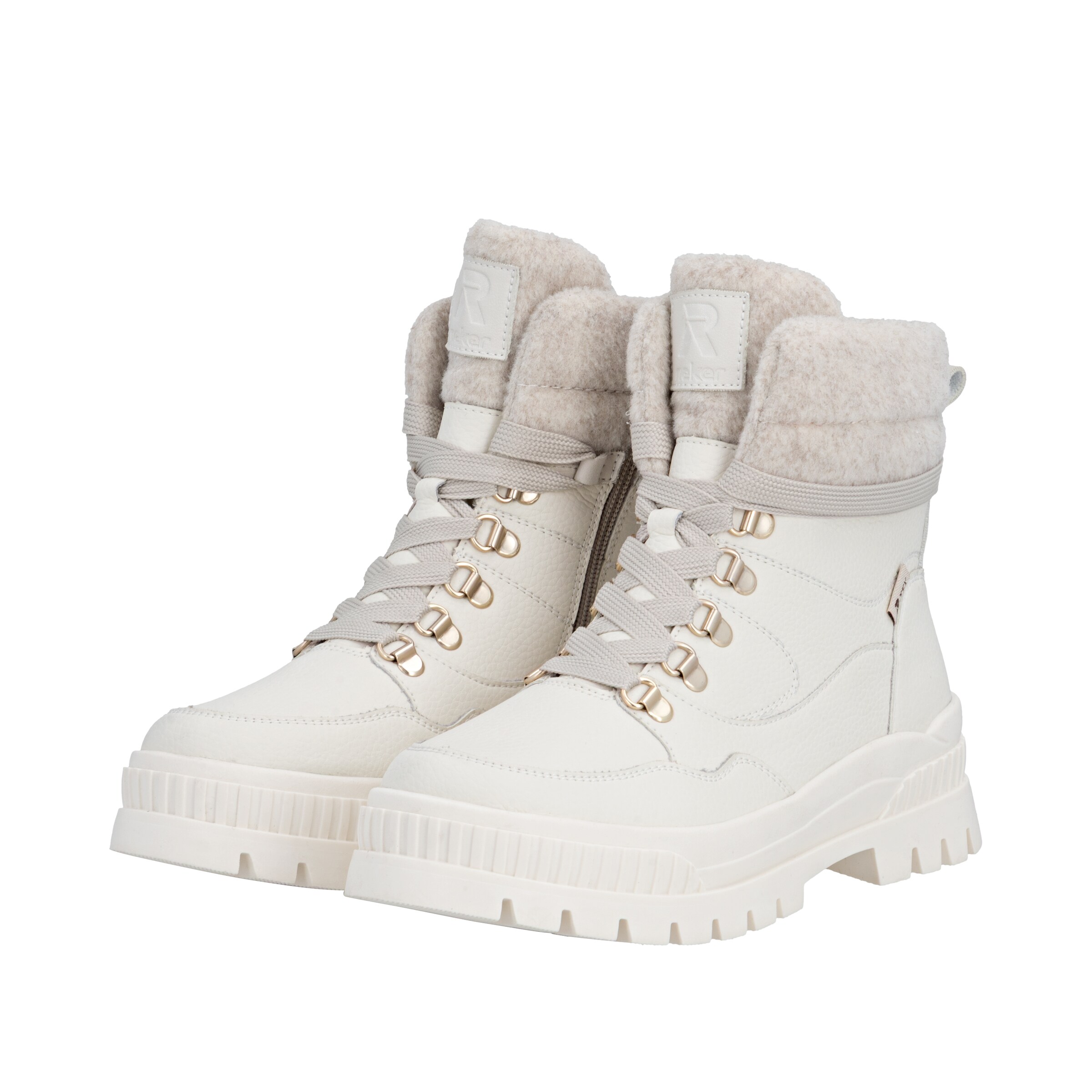 Rieker Schnürstiefel in Weiß