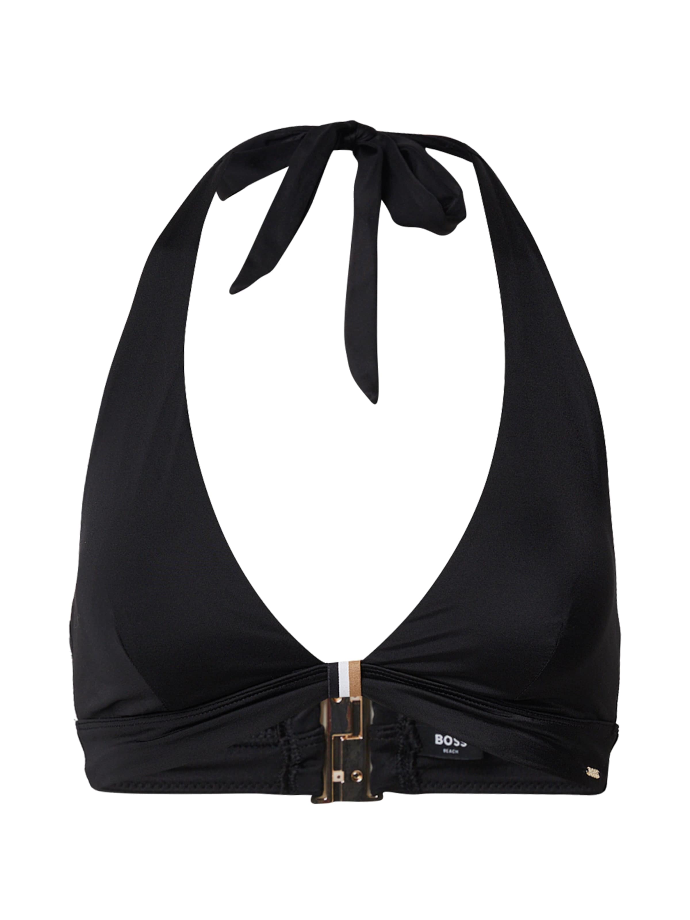 Triunghi Sutien costum de baie de la BOSS pe negru: față