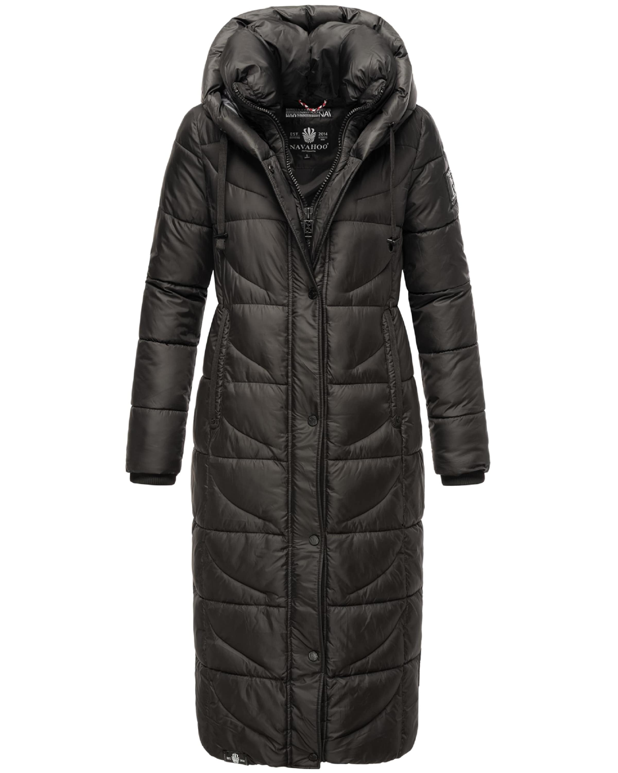 NAVAHOOZimski kaput 'Waffelchen' - crna boja