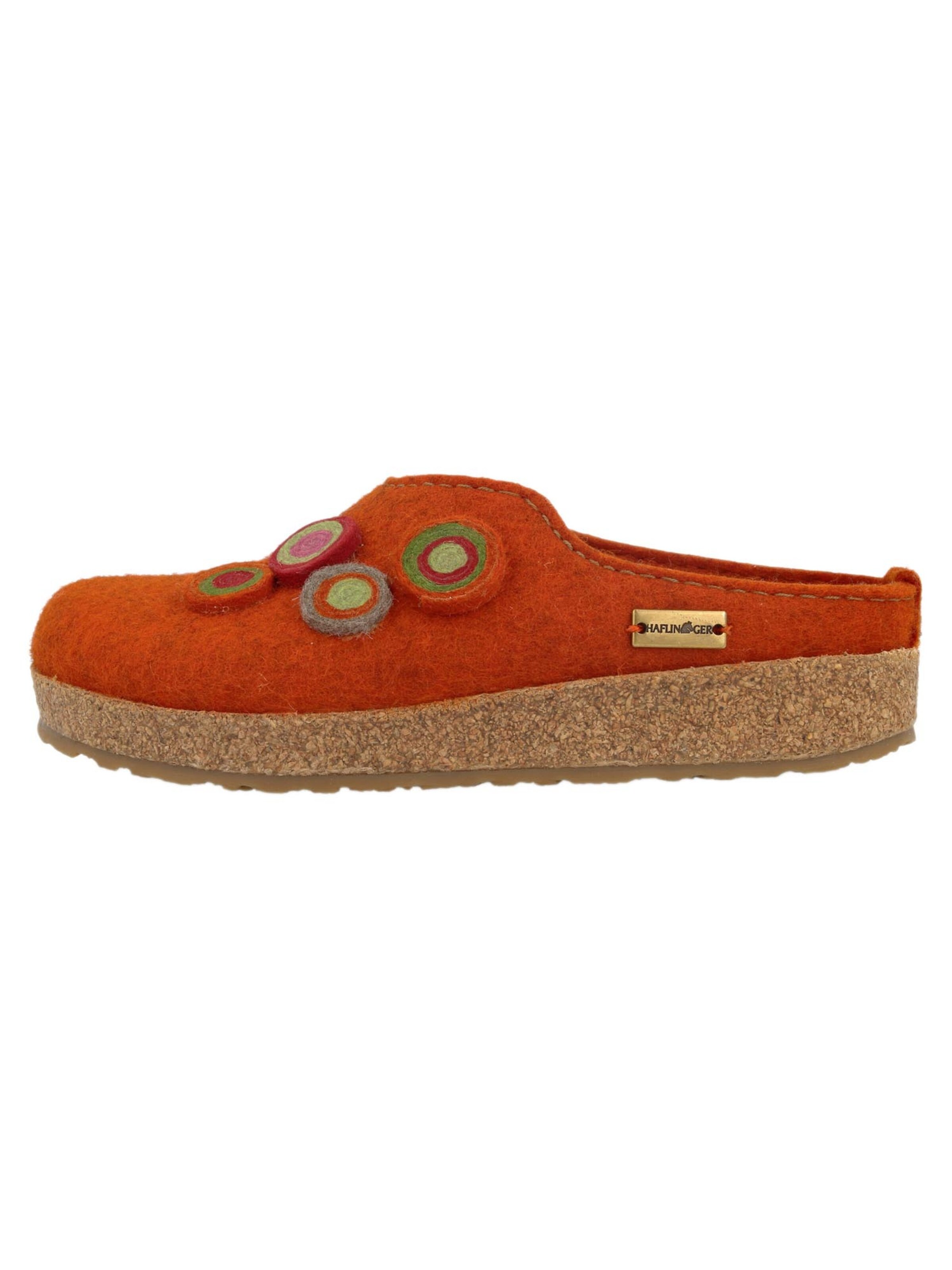 HAFLINGER Clogs 'Grizzly Kanon'‌‌‌‌‌ in Orange: Vorderseite