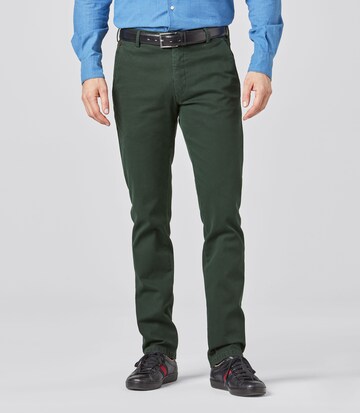 Meyer Hosen Slim fit Chino Pants in Green: front