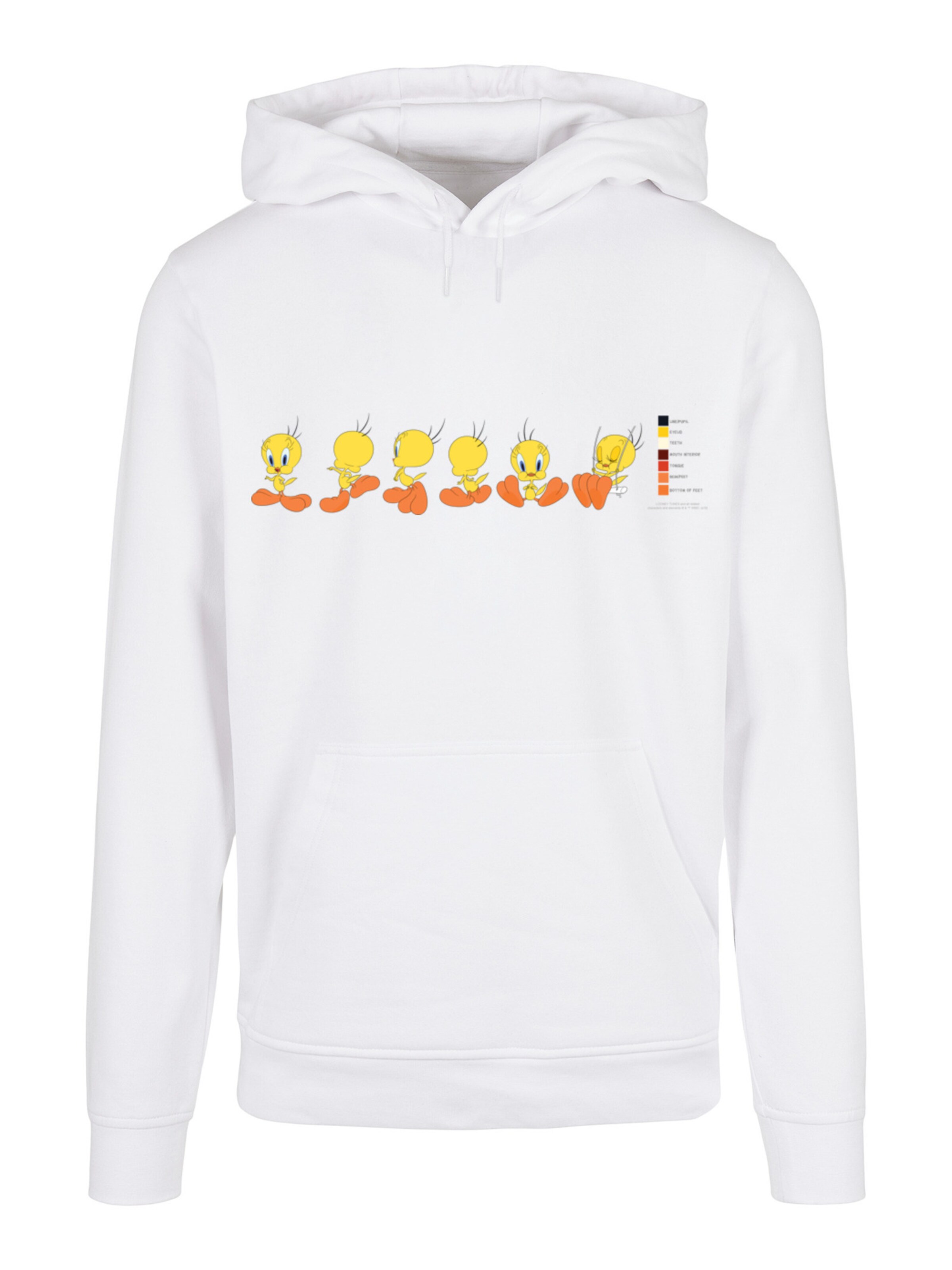 F4NT4STIC Sweatshirt 'Looney Tunes' in Wit: voorkant