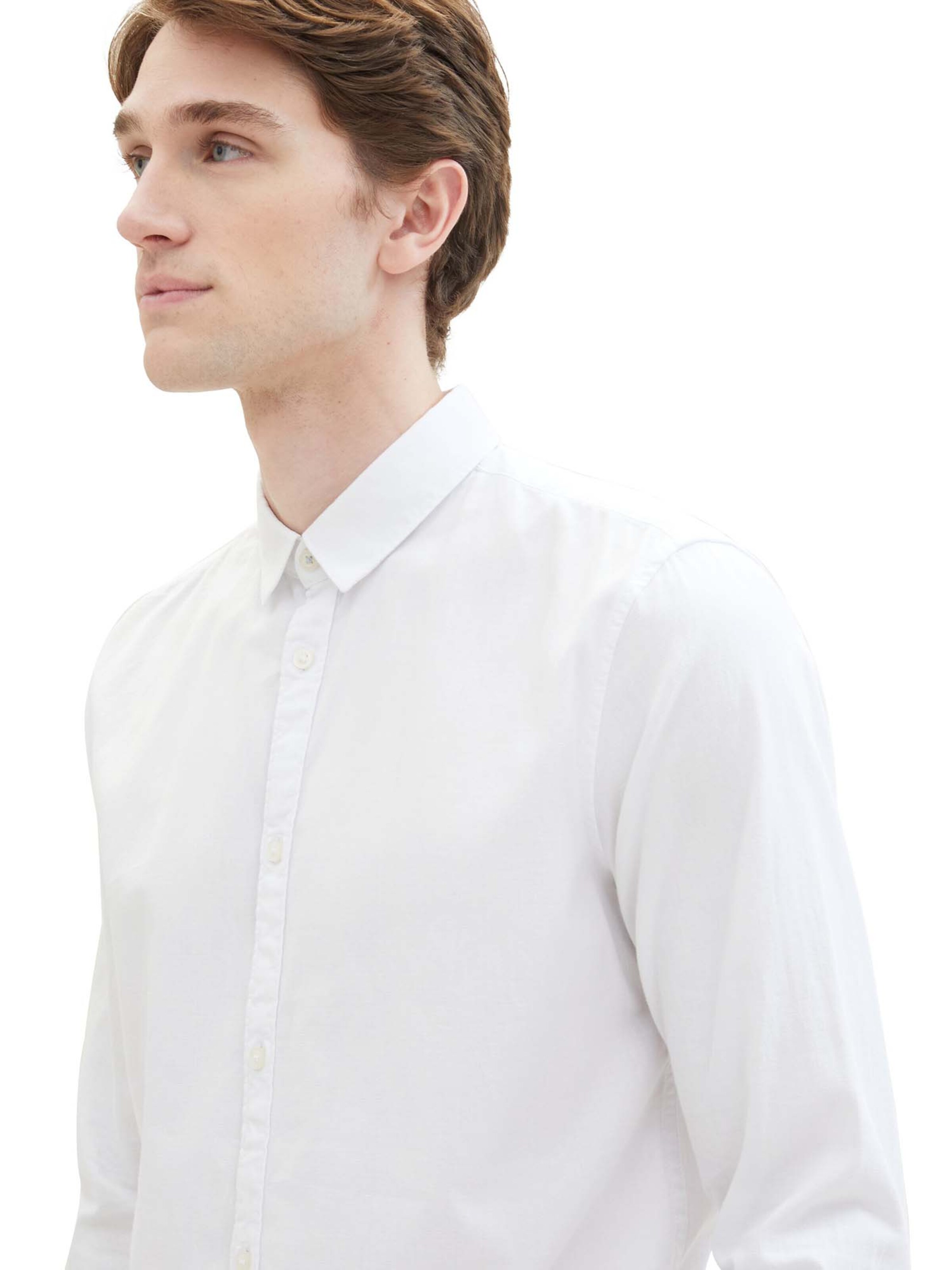 TOM TAILOR Slim fit Button Up Shirt in White