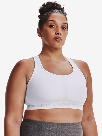 UNDER ARMOUR - Bustier Sujetador deportivo en blanco: frente