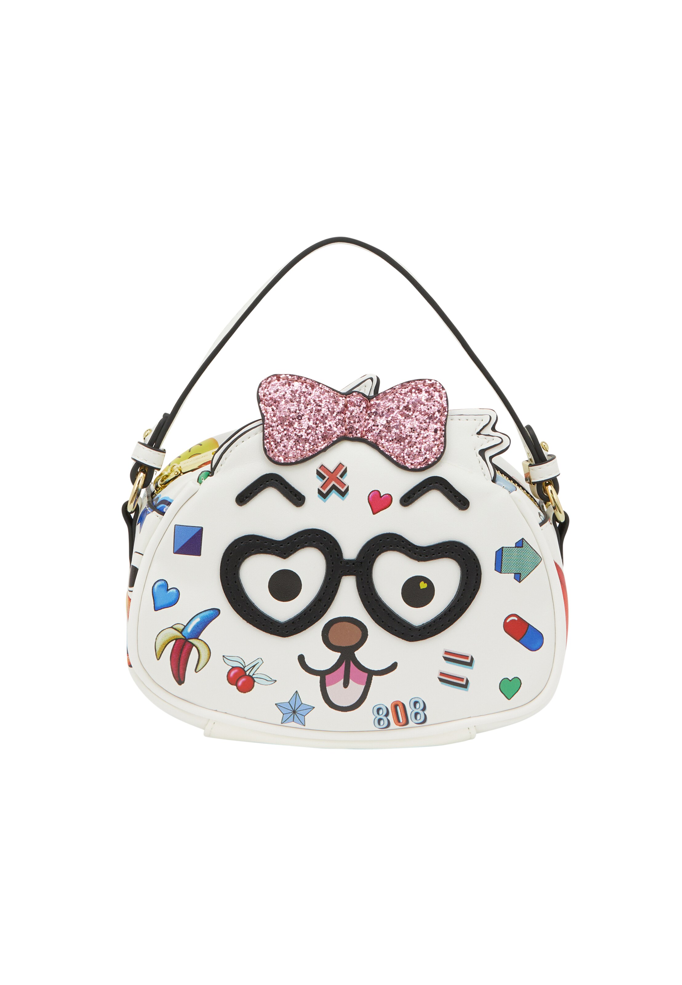 MYMO Handtas 'Pop Eyetheme' in Wit: voorkant