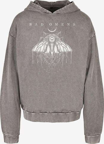 Merchcode Sweatshirt 'Bad Omens Moth' in Grijs: voorkant