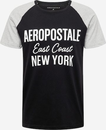 T-Shirt 'EAST COAST' AÉROPOSTALE en noir : devant