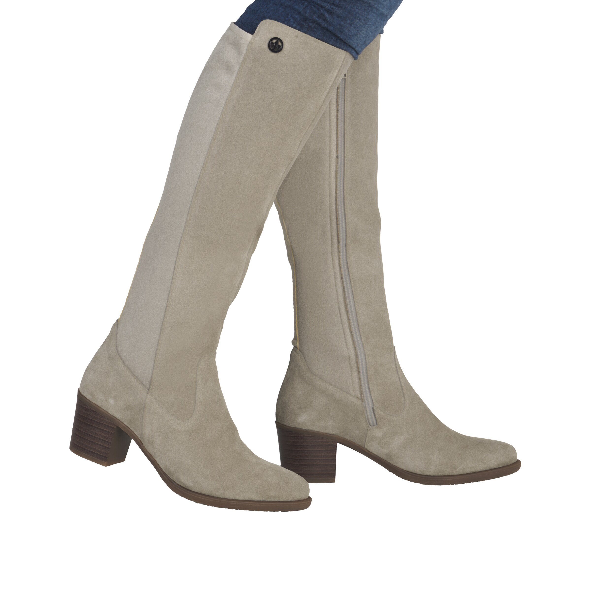 Bottes Rieker en beige : devant