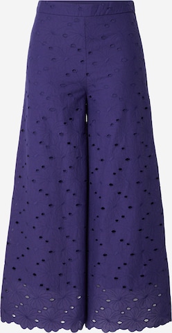 King Louie Wide Leg Housut 'Ethel' värissä sininen: etupuoli