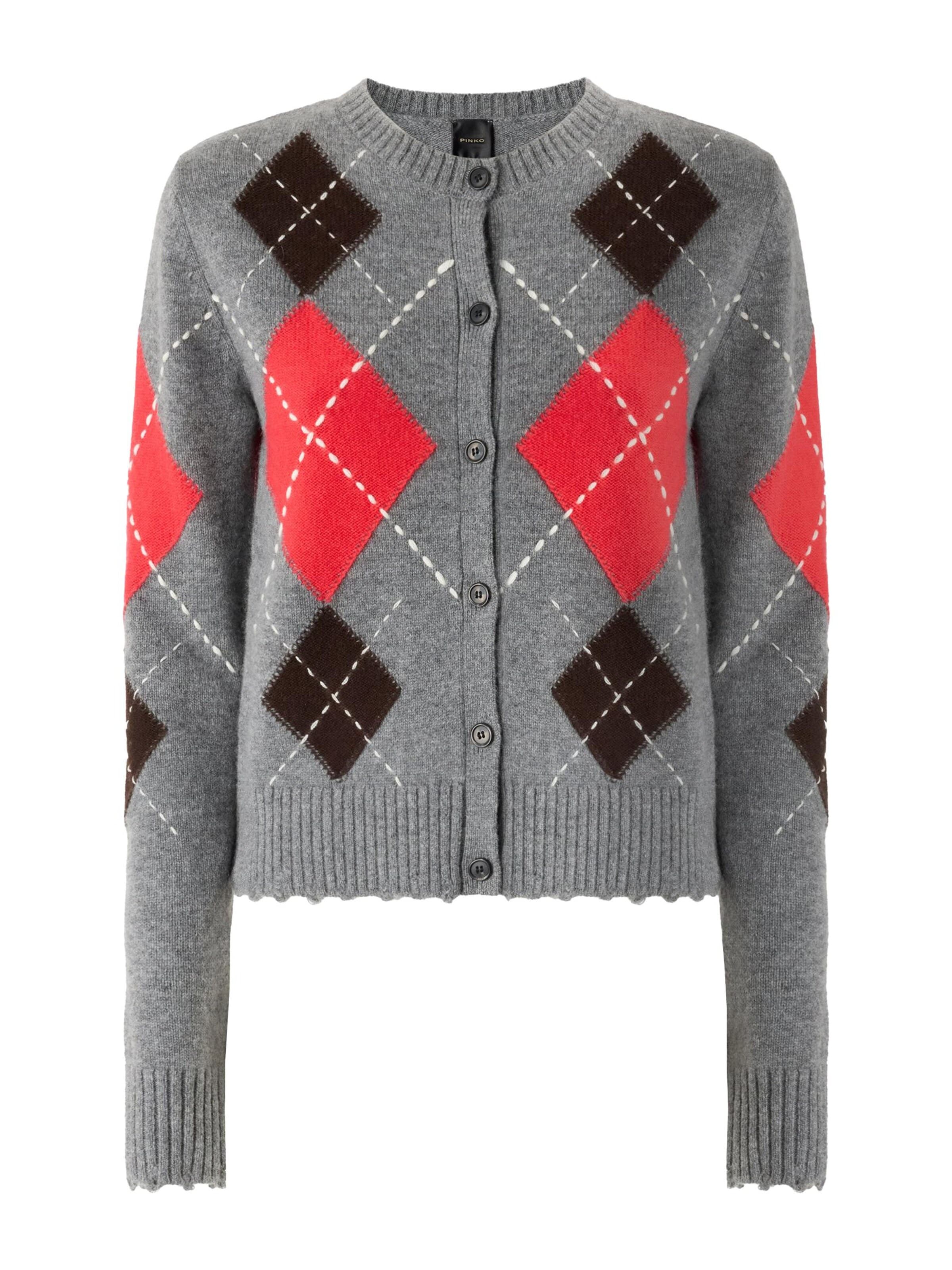 PINKO Knit cardigan 'Maglieria' in Grey: front