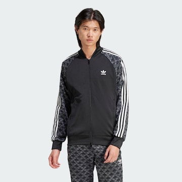 ADIDAS ORIGINALS Zip-Up Hoodie 'SSTR Classic' in Black: front