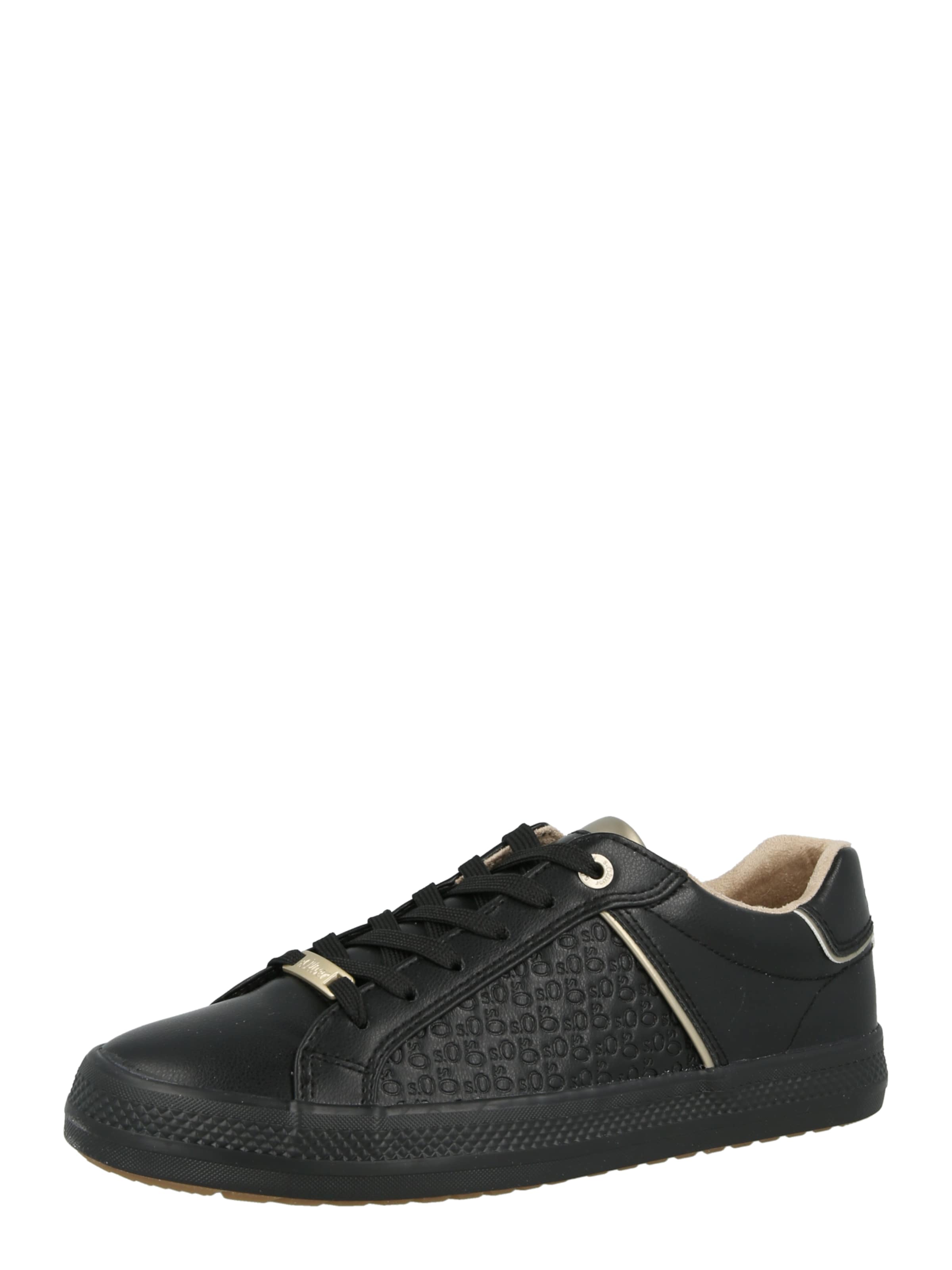 Sneaker low de la s.Oliver pe negru: față