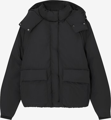 Geacă de primăvară-toamnă de la Pull&Bear pe negru: față