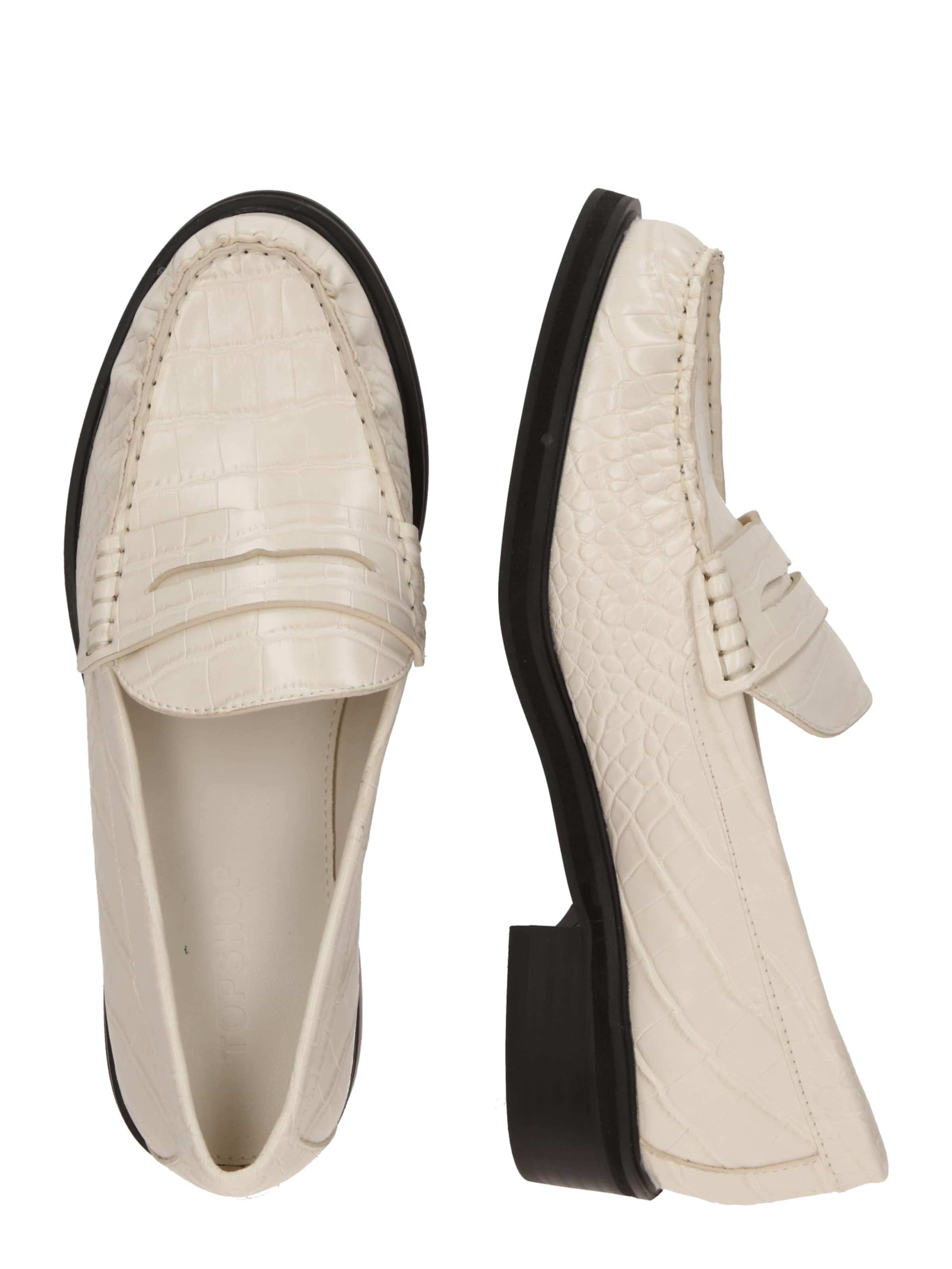 balta TOPSHOP Loaferai 'Carter'