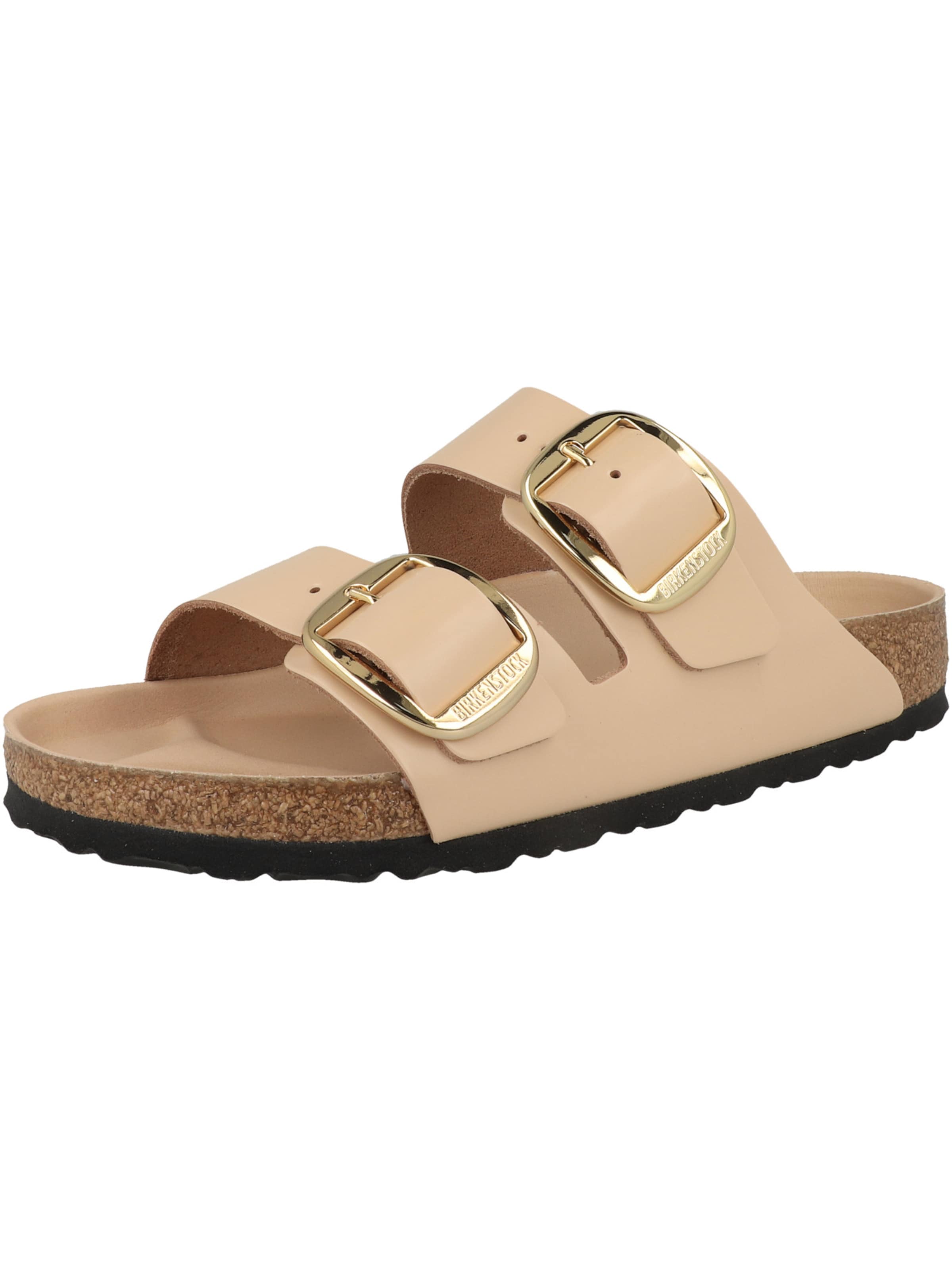 BIRKENSTOCK Muiltjes 'Arizona Big Buckle' in Beige: voorkant