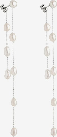 Luamaya Earrings 'Jules Unique Pearl Fall Studs' in Silver: front