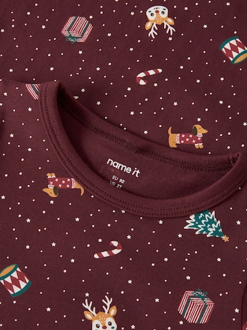 NAME IT - Camiseta de noche 'NMFVismas' en rojo