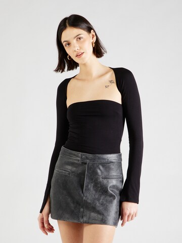 Gina Tricot Shirt in Schwarz: Vorderseite