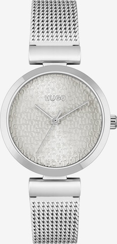 HUGO Analogové hodinky – stříbrná: přední strana