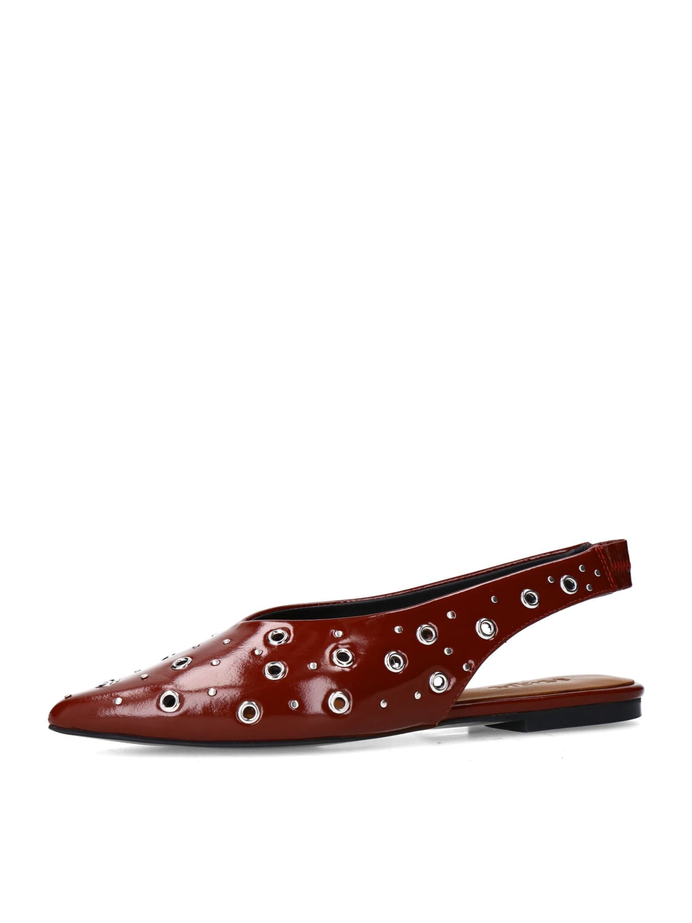 SACHA Ballet Flats with Strap in Red: front