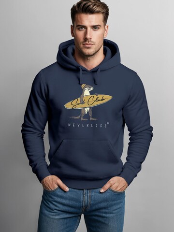 Neverless Sweatshirt 'Surf Club' in Blue