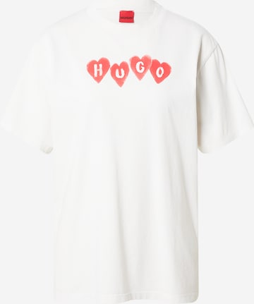 HUGO Majica | bela barva: sprednja stran
