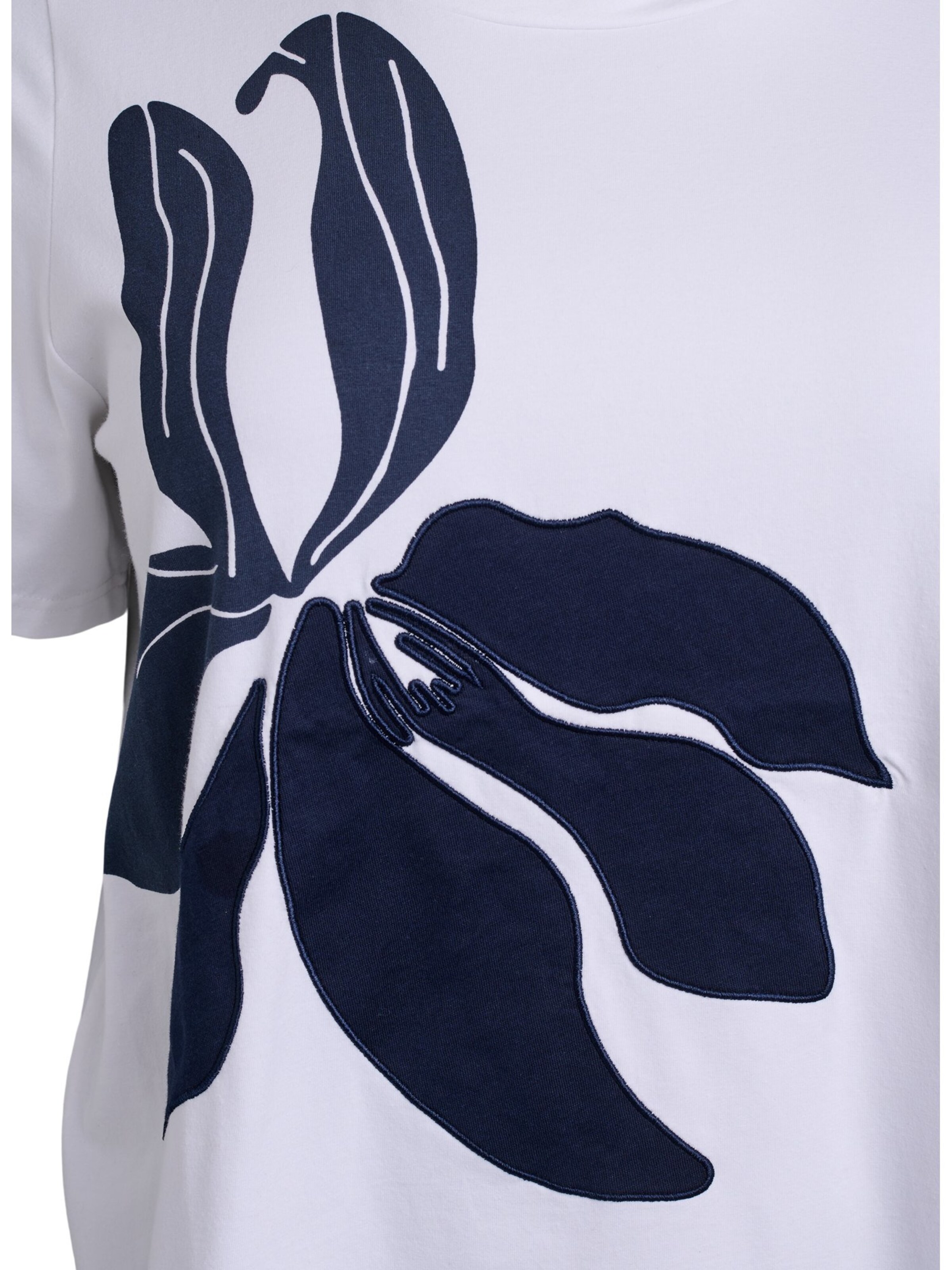 Zizzi Shirt 'Velin' in White