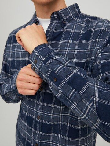 JACK & JONES Regular fit Button Up Shirt 'Barret' in Blue