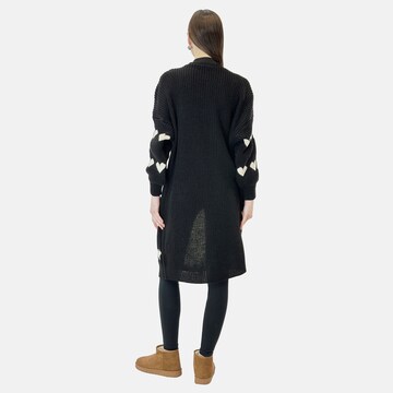 Elara Strickmantel in Schwarz