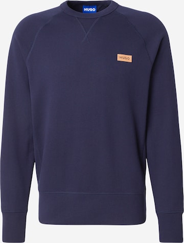 HUGOSweater majica 'Nevacrew' - plava boja: prednji dio
