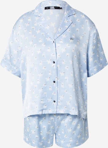 Karl Lagerfeld Kort pyjamas i blå: framsida