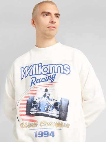 Abercrombie & Fitch Sweatshirt 'FORMULA ONE CHASE' in White