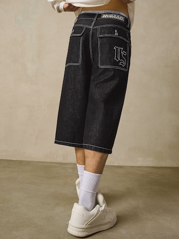 Bershka Baggy Jeans in Schwarz: Vorderseite