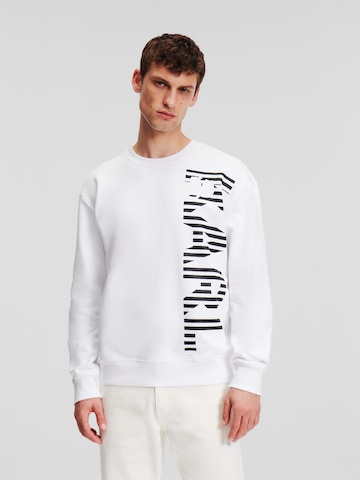 Sweat-shirt Karl Lagerfeld en blanc : devant