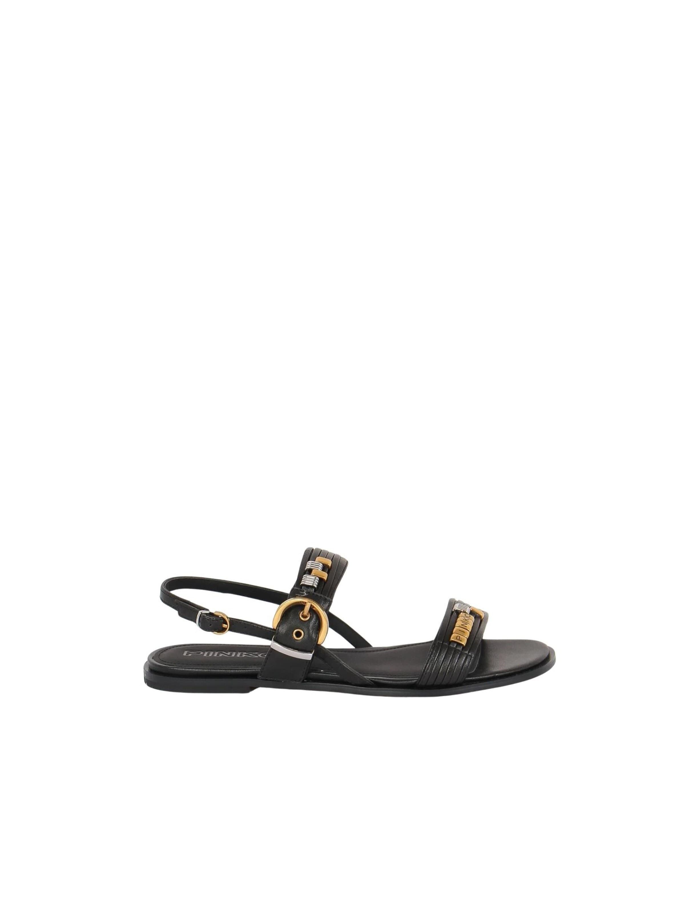 PINKO Sandal 'PINKO MILLY 08 SANDAL NAPPA Scarpe' in Black: front