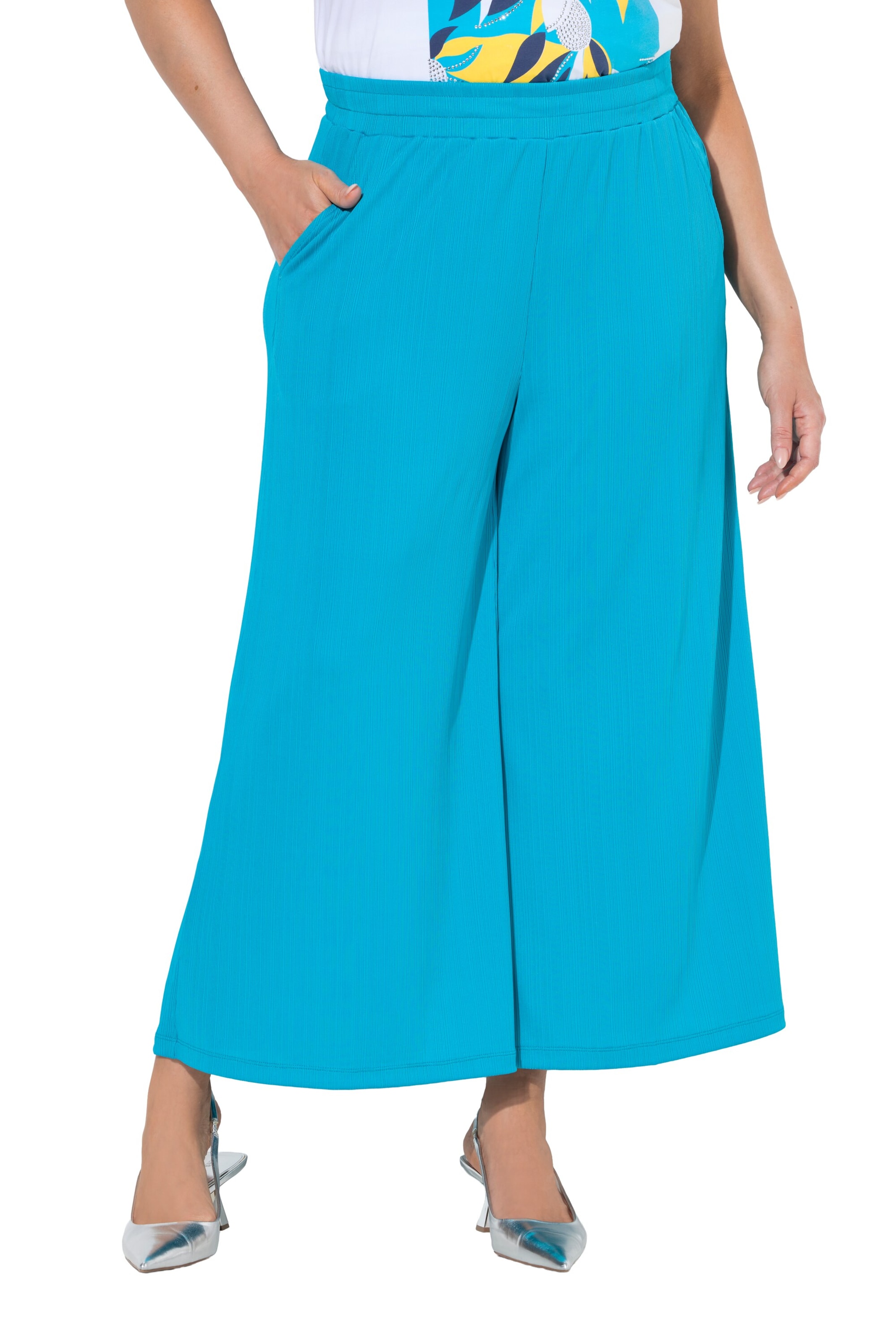 Ulla Popken Loose fit Trousers in Blue: front